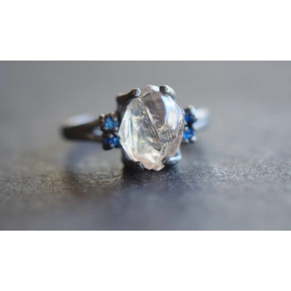 alternative raw diamond engagement ring raw crystal size 4 5 6 7 8 8 9 1… - Picture 1 of 5